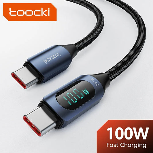 100W PD Fast Charging USB-C to USB-C Cable for MacBook, iPad & More